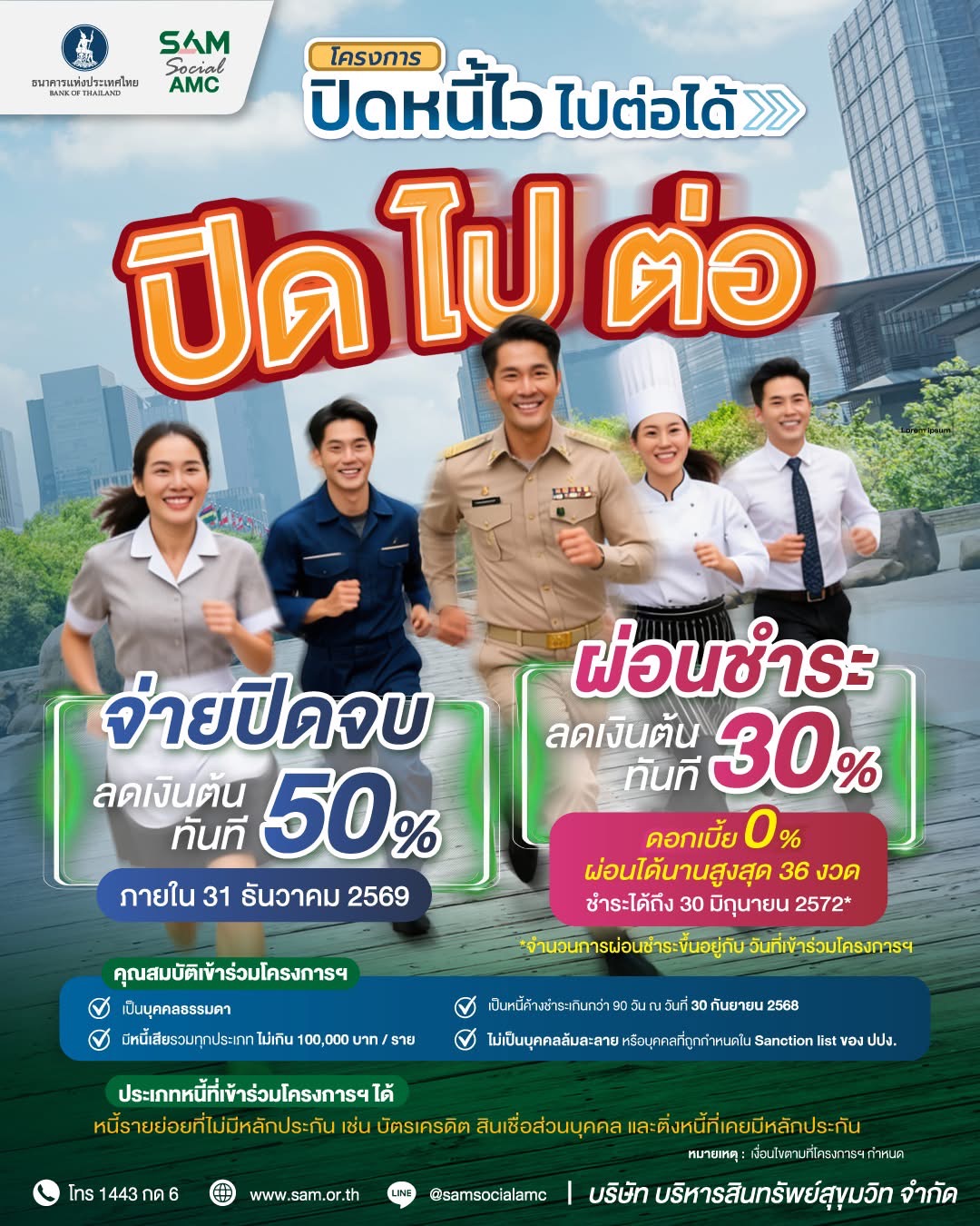 ข่าวดีคนเป็นหนี้! ธปท. เปิดโครงการ “ปิดหนี้ไว ไปต่อได้”  ช่วยคนที่เป็น หนี้เสีย (NPL) ให้กลับมาตั้งหลักใหม่ได้